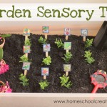 Garden themed sensory tub