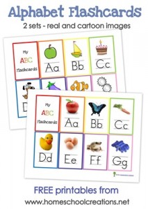 alphabet flash cards and alphabet wall posters