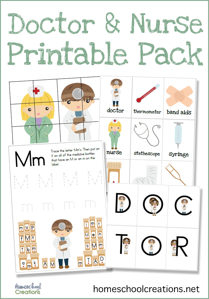 doctor and nurses preschool pack