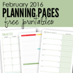 February 2016 personal planner pages - 12 pages to organize your month from Homeschool Creations