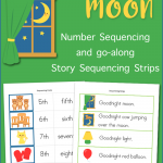 Goodnight Moon sequencing cards - number sequencing and story sequencing strips to go along with the book Goodnight Moon by Margaret Wise Brown.