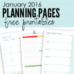 January Personal Planner Pages