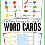 Very Hungry Caterpillar word cards from Homeschool Creations