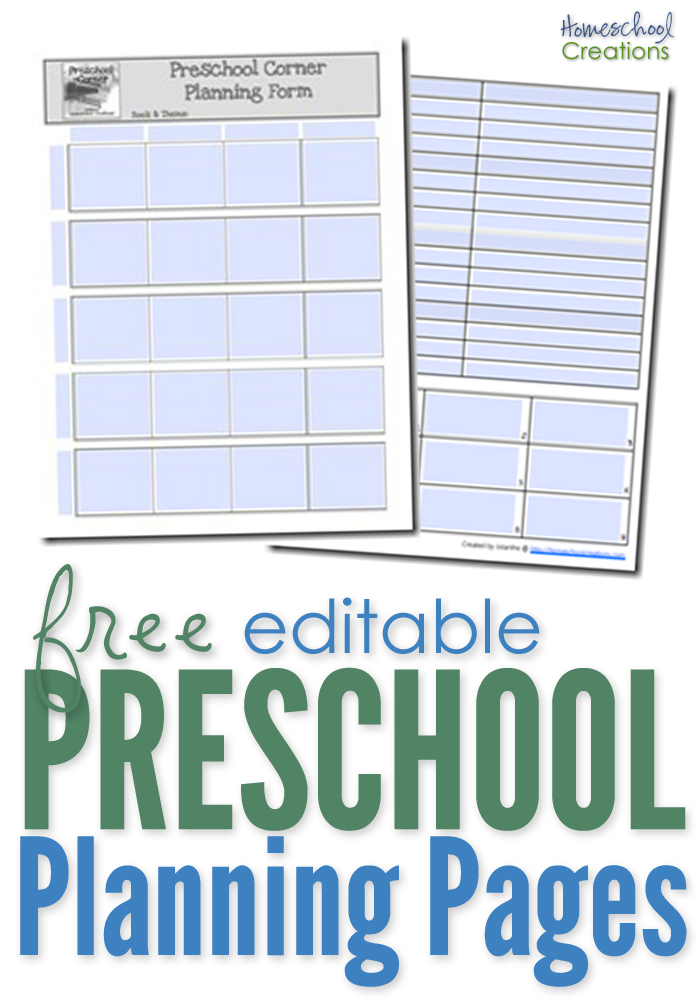 Preschool Planning Forms Archives - Homeschool Creations