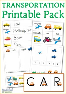 Transportation printable pack